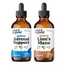 Wild & Organic Adrenal Support Tincture 4 fl oz & Lion's Mane Tincture 4 fl oz