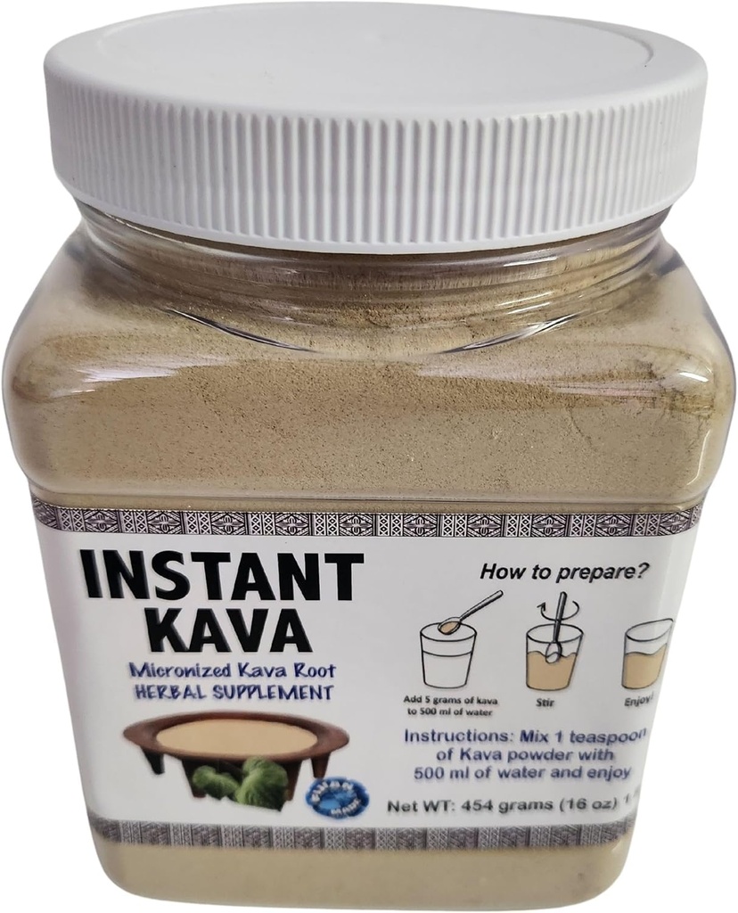 Enjoy Kava® (Micronized Instant Kava 1 LB Jar Authentic Noble Kava Root Powder – Premium Responsibly Sourced - from Fiji