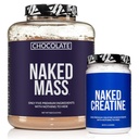 NAKED Chocolate Mass Gainer (8LB Bulk) Pure Micronized Creatine 500g (100 Servings) – Non-GMO; Gluten Free; Soy Free; Unflavored; Strength Support