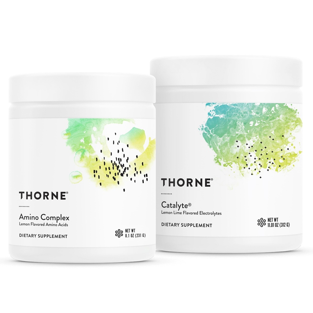 THORNE - Performance Essentials Bundle - Amino Complex Lemon & Catalyte Lemon Lime - 30 Servings