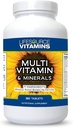 LifeSource Vitamins LifeSourceVitamins Bütün Food Multivitamin & Minerals 71 Bütün Natural Materiallar, Probiyotikler, Digestive Enzymes, Chelated Minerals və Non-GMO, 360 Tablet