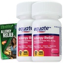Healthy Surplus® Vital Volumes Tips Card & Equate Allergy Relief Diphenhydramine HCL, 25 mg 100 Tablets - 2 Pack -Bundle