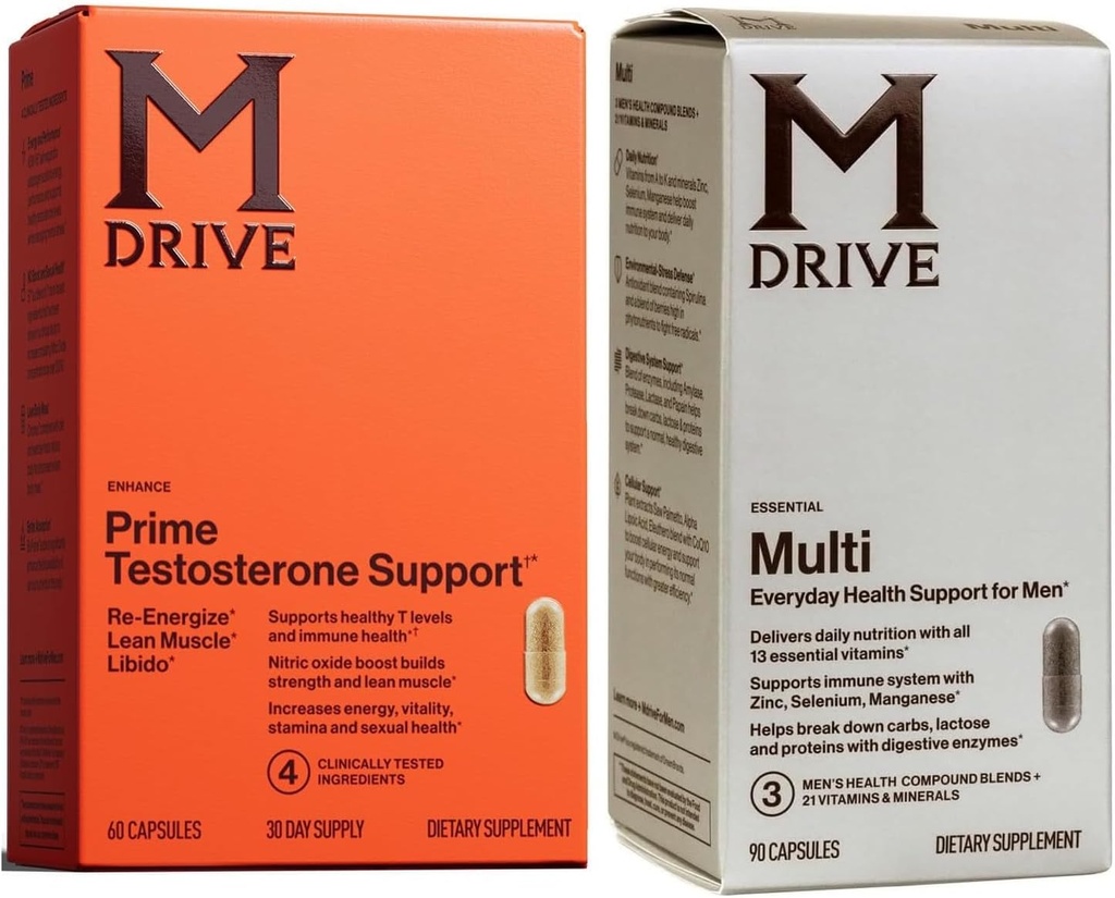 Mdrive Prime Testosteroon Booster + Meeste Multivitamiinid