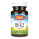 Carlson - Chewable B-12, 1000 mcg, Energy Production & Nerve Function, Optimal Wellness, Lemon, 90 Tablets