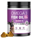 Fish Oil for Dogs Allergy and Itch Relief Chews - Omega 3 for Dog Skin and Coat Care - Salmon Oil for Dogs Anti Shedding Supplement Hot Spot Treatment EPA & DHA 200 Ct