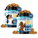Dual-Action Dog Probiotics & Allergy Relief Chews - 200 Soft Treats for Gut Health, Itchy Skin, Diarrhea & Gas with Probiotics, Omega 3, Turmeric, Colostrum | Immune & Coat Support for Dogs