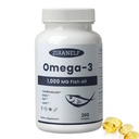 Fish Oil Omega 3 Concentrate Supplement 1000 mg, 200 Softgels, Rich in EPA, DHA, Supports Heart, Joint, Brain, Eye Health, Promotes Overall Well-Being, Strengthens the Immune System