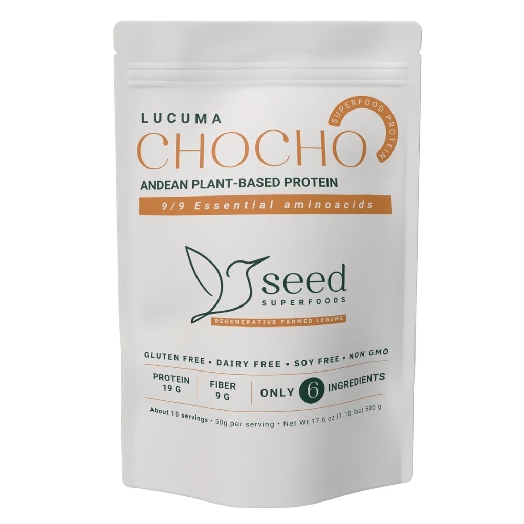SEED Lucuma Protein Shake – Clean Plant Protein with Andean Chocho | Naturally Sweet Superfood Blend | 20g Protein | Low Sugar, High Fiber, Smooth & Creamy | Real Ingredients, No Additives