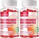Nutravita Glucosamine Chondroitin Gummis mit MSM & Elderberry Extra Strength - Joint Support, Antioxidant Immun Support Supplement für Erwachsene, Männer & Frauen. 120 Erdbeerkiefer