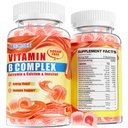 Natural Methylated Vitamins B Gummies: Chewable Supplement Complex with B1 B2 B3 B5 B6 B7 B9 B12 Zinc Magnesium Ashwagandha for Daily Energy Support - for Vegan Work Adults(120Count)
