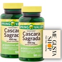 Spring Valley Cascara Sagrada Digestive Health Dietary Supplement 450 mg, 100 Count Pack of 02 200 Total + me Gusta Sticker