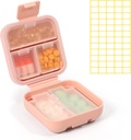 Dynippy Daily Pill Organizador 5 Comparacións Portable Moisture Proba Pequena pílula caso para Pocket Purse Travel Pill Box Portable Medicina Vitamin Fish Oil Holder (Pink)