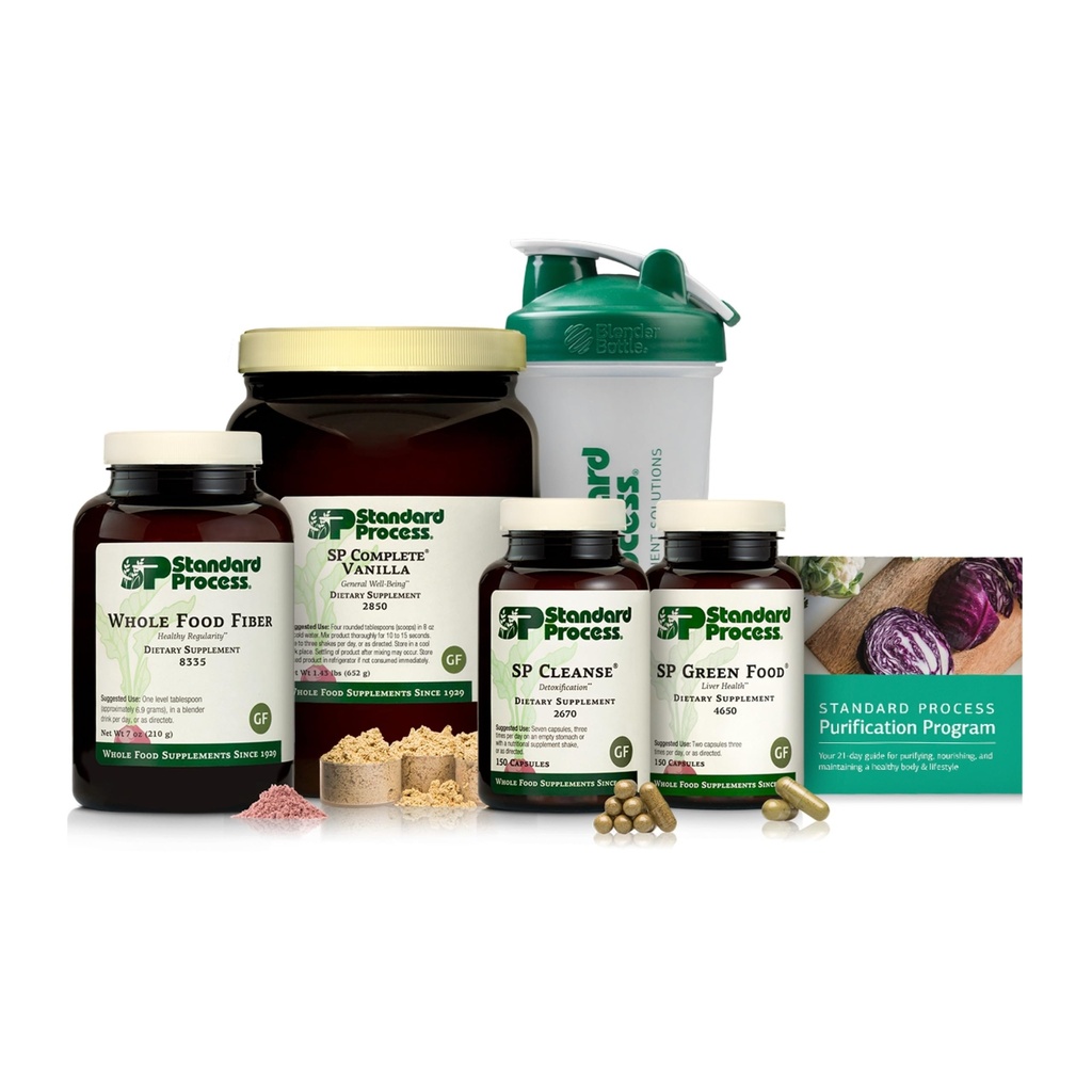 Standard Process Purification Kit with SP Complete & Whole-Food Fiber - Detox & Liver Support - Whole Food-Based Fiber Kit for Maintaining a Healthy Body - 21-Day Program - Vanilla