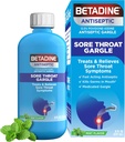 Betadineの防腐剤の薬用ガーグル、Povidoneイオジン0.5%、御馳走およびRelieve Sore Throatの症状、緩和的にMouth、ミントの味、8つのFLのOZで見つけられるGermsを普通減らします
