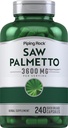 Piping Rock Saw Palmetto Extract 3600mg | 240 캡슐 | 남성용 및 여성용 | Non-GMO, 글루텐 무료 보충