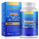 Fish Oil Omega 3 Supplements,Fish Oil Softgels Fatty Acids Including EPA and DHA for Women Men - 120 Softgels