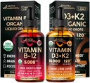 NUTRAHARMONY Organic Vitamin B12 & Organic Vitamin D3 K2 Drops