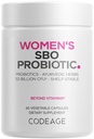 Codeage Women’s Probiotics Supplement - 50 Billion CFUs - SBO Probiotics & Prebiotics - Cranberries - Feminine Health - Fermented Botanical Blend, Whole Food Supplement - Vegan, Non-GMO - 60 Capsules