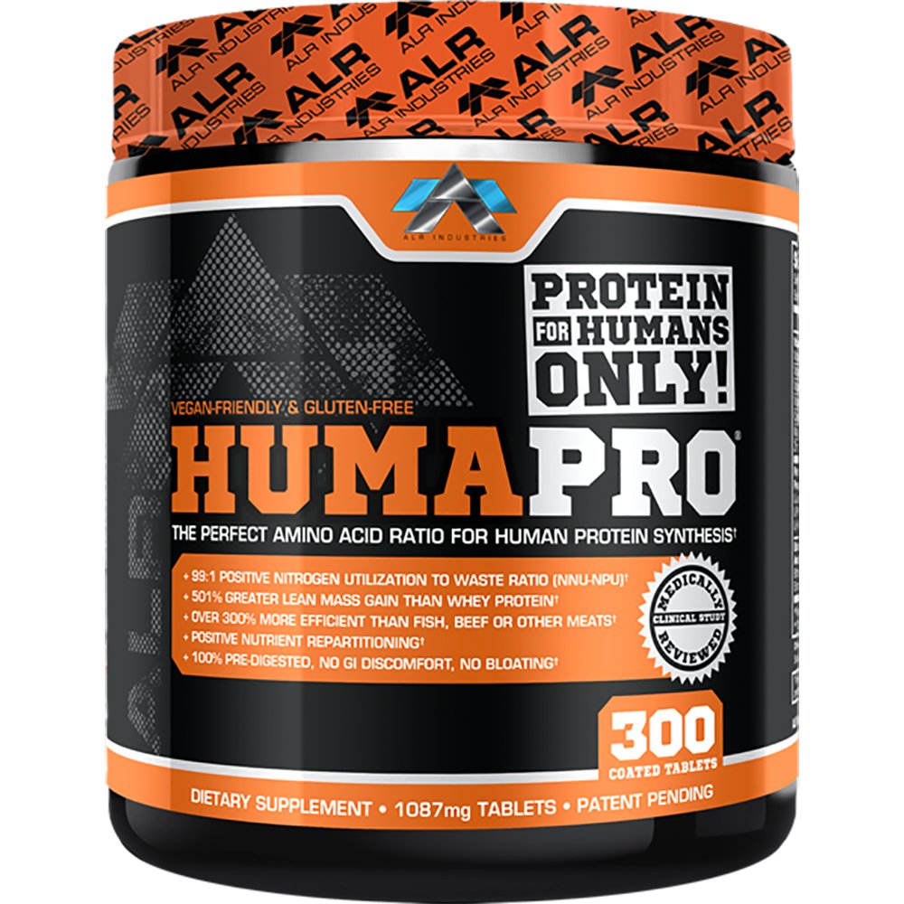ALR Industries HumaPro Essential Amino Acid Formula | EAA Protein Supplement | Supports Muscle Recovery & Performance | Vegan, Gluten Free | | 300 Tablets / 60 Servings