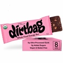 Dirtbag Bar, Organic Whole Food Energy Bar with Clean Plant Protein, Original Chocolate, 8 Pack, Dates, Oats, Nuts, 100% Dark Chocolate, NO Ultra-Processed Gunk, Vegan & Gluten Free.