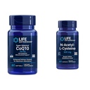 Life Extension Super Ubiquinol CoQ10 with Enhanced Mitochondrial Support & N-Acetyl-L-Cysteine (NAC), Immune, Respiratory, Liver Health, NAC 600 mg