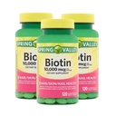Biotin 10,000 mcg – 120 Tablets, High Potency Biotin Supplement, Vitamin B7 for Hair Skin and Nails for Women and Men, Biotin 10000 mcg Daily Support (Pack of 3)
