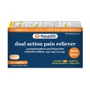 A+Health Dual Action Back Pain, Acetaminophen 250mg and Ibuprofen 125mg Caplets, Pain Reliever, 144 Count, Contains 2 Medicines in 1 Caplet, Up to 8 Hours of Pain Relief