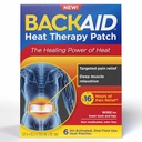 Backaid Heat Therapy Patch, Air-Activated Therapeutic Heat, Wide for Lower Back and Hip Pain Relief, 6 Count