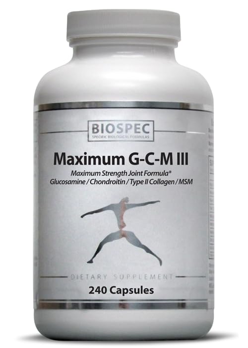 BIOSPEC NUTRITIONALS Maximum G-C-M III - glucosamine, chondroitin, MSM, Boswellia (20% AKBA)