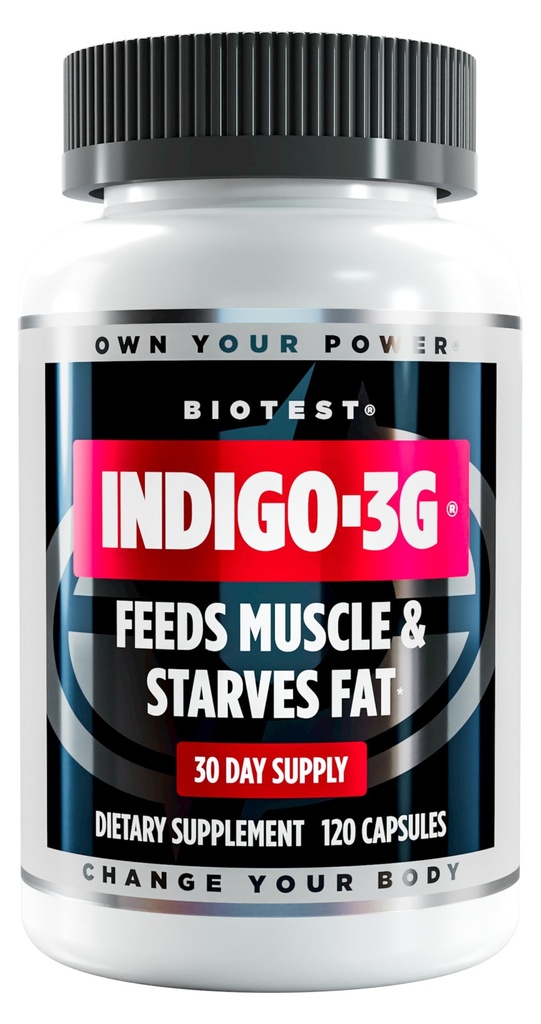 Biotest Indigo-3G - Turns Carbs Into Fuel, Not Fat* - 30 Servings