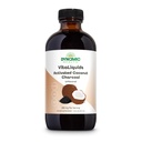 DYNAMIC HEALTH VitaLiquids Activated Coconut Charcoal - Activated Charcoal Binder from Coconut Shell - Binds Unwanted Materials in the Digestive Tract, Vegan, Gluten Free, Unflavored, 16 Servings, 8oz