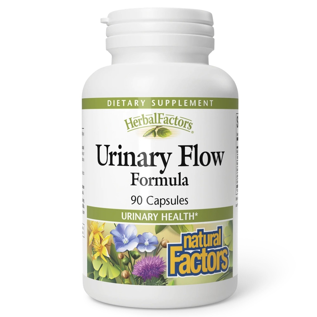 Natural Factors - HerbalFactors Urinary Flow Formula, Supports Urinary Health, 90 Capsules