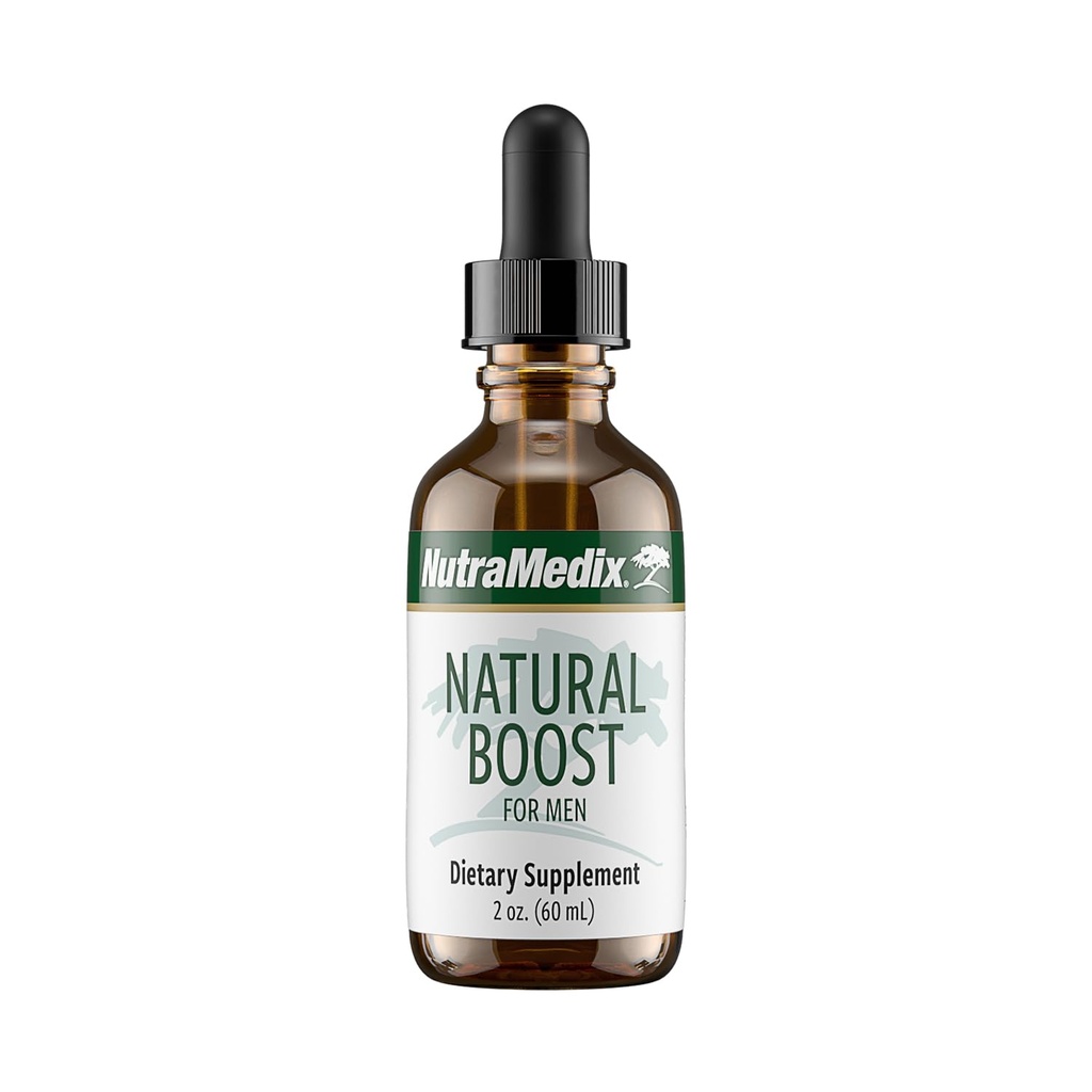 NutraMedix Natural Boost for Men - Amino Acids and Energy Support - Ginkgo Biloba, Maca Root, Saffron Extract, Epimedium, and L-Arginine - Men's Health Supplement (2oz / 60ml)