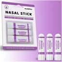 Inhaler Nasal Stick, On-The-GO Portable, Non-Medicated, Cool Refreshing Helps to Clear Breathing, Sinus Relief and Shatter Drowsiness, Set of 3 inhalers (Lavender)