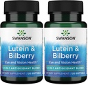 Swanson Standardized Lutein & Bilberry - Natural Supplement Promoting Eye Sight & Eye Health - Formula to Help Reduce Eye Fatigue & Strain - (120 Softgels) (Pack of 2)