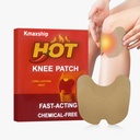 Hot Capsaicin Knee Patches 56pcs, Fast-Acting Heated Capsicum Patch for Knee Support, Natural Made Long-Lasting Adhesive Heat Patches