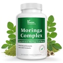 Moringa Complex Capsules – Moringa Oleifera Leaf Powder + 10:1 & 20:1 Extracts – Plant-Based Supplement for Daily Nutritional & Antioxidant Support – Non-GMO, Vegan – 60 Vegetable Capsules