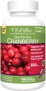 Cranberry Supplement 650 mg, Vegetarian Cranberry Capsules, One Per Day Formula, 140 Capsules