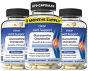 Clear Joint Support | 3 Bottle Value Bundle, 90-Day Supply (270 Capsules) | Glucosamine Chondroitin MSM, Turmeric & Boswellia | Supports Knee, Hip & Back Health | Made in USA