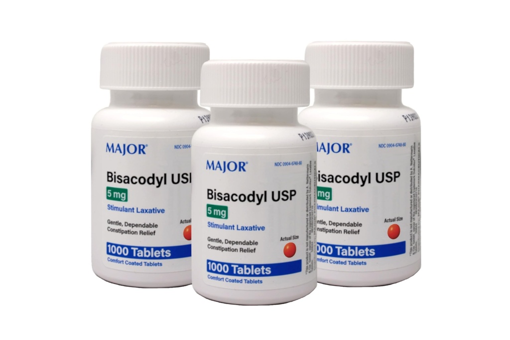 Bisacodyl Tablets 5 Mg 1000 (Pack of 3)