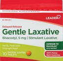 Leader Gentle Laxative, Bisacodyl USP 5 mg, 10 Enteric Coated Tablets (Pack of 4)