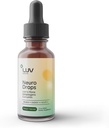 LUV santé Neuro gouttes – support de la douleur nerveuse et confort articulaire avec la Mane de Lion, Curcumin, Cordyceps et Reishi – Adaptogènes organiques – végétalien, non-OGM, fabriqué aux États-Unis - 30 portions