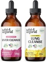 Wild & Organic Liver Cleanse Tincture 4 fl oz & Lung Cleanse Tincture 4 fl