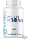 Revive MD Suplemento Multi Mineral para homes e mulleres - Suplemento de apoio mineral de amplo espectro promove densidade ósea saudable e forza esquelética - calcio, vitamina D, magnesio e zinc - 210 cápsulas