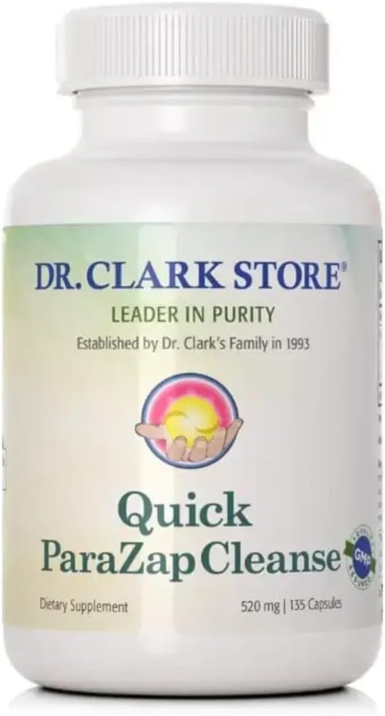 Dr Clark Store para-Zap – 520mg, 135 Cápsulas, Suporta Saúde Digestiva & Equilíbrio Gut