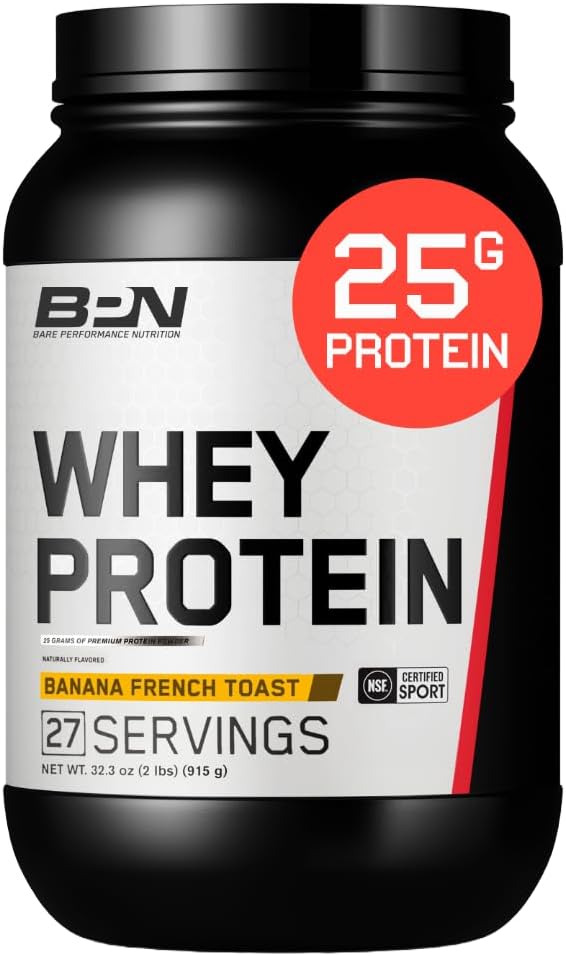 BARE,CE NUTRITION, BPN Whey Protein Powder, Whey Protein Concentrate, Native Micellar Casein, Amazing Mixability, Banana French Toast