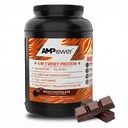 AMPOWER Rich Chocolate Whey Protein Powder - R.I.S.E Formula Designed by Athletes - 25g Protein, BCAA, Creatine, L-glutamine, Probiotics & Digestive Enzymes - Whey Isolate Protein Powder 30 Servings