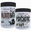 Insane Labz Psychotic Saw® and Bloodbath Pre Workout Nitric Oxide Booster Stack, Increase Muscle Mass, Vascularity, Strength, Energy, Focus (Grape, 30 Servings)