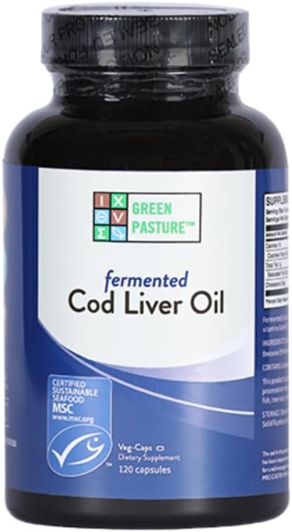 Green Pasture Fermented Cod Liver Oil -Non-Gelatin 120 Kapseln