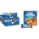 Quest Cookies & Cream Hero Protein Bar with Pure Protein Chocolate Salted Caramel High Protein Bars, 12 Count Each
